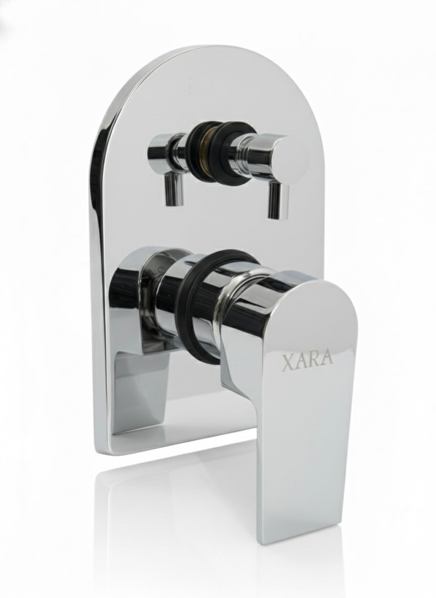 XARA Wall Mount Basin Diverter (With Upper Part) , Pure Brass, With Leak-Proof Cartridges | For Bathrooms And Shower Panels