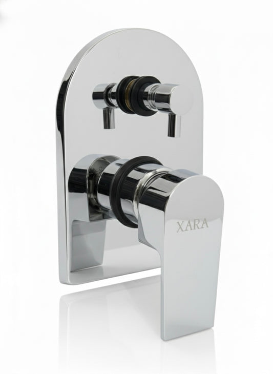XARA Wall Mount Basin Diverter (With Upper Part) , Pure Brass, With Leak-Proof Cartridges | For Bathrooms And Shower Panels