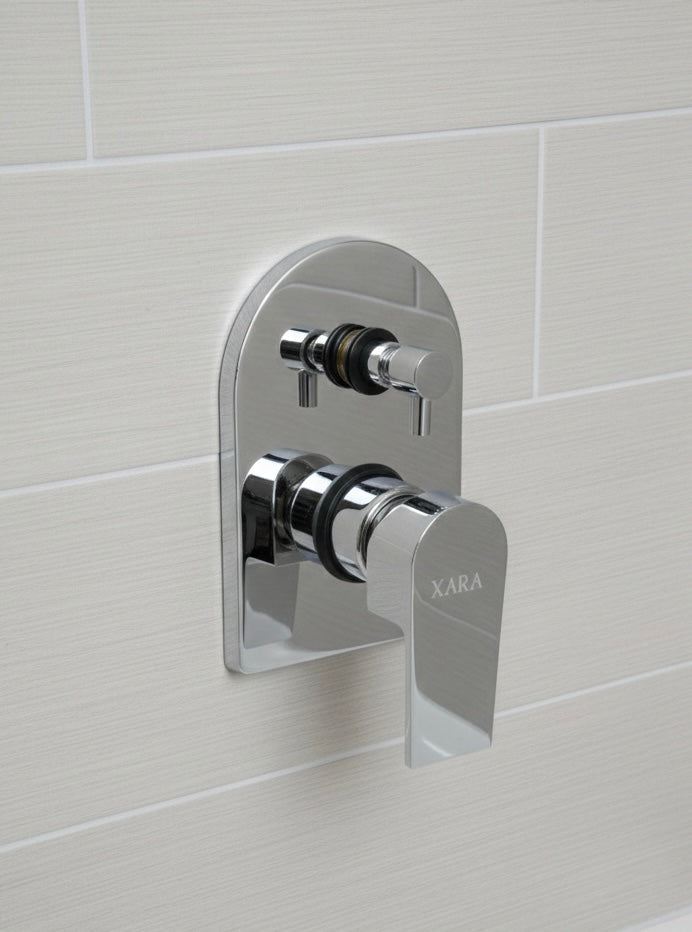 XARA Wall Mount Basin Diverter (With Upper Part) , Pure Brass, With Leak-Proof Cartridges | For Bathrooms And Shower Panels